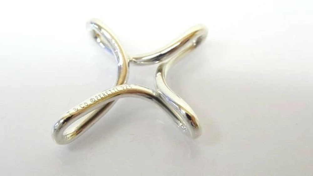 Tiffany Co Infinity Cross Sterling Silver Pendant Charm Silver